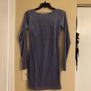 Backless Sexy Purple Velvet Dress